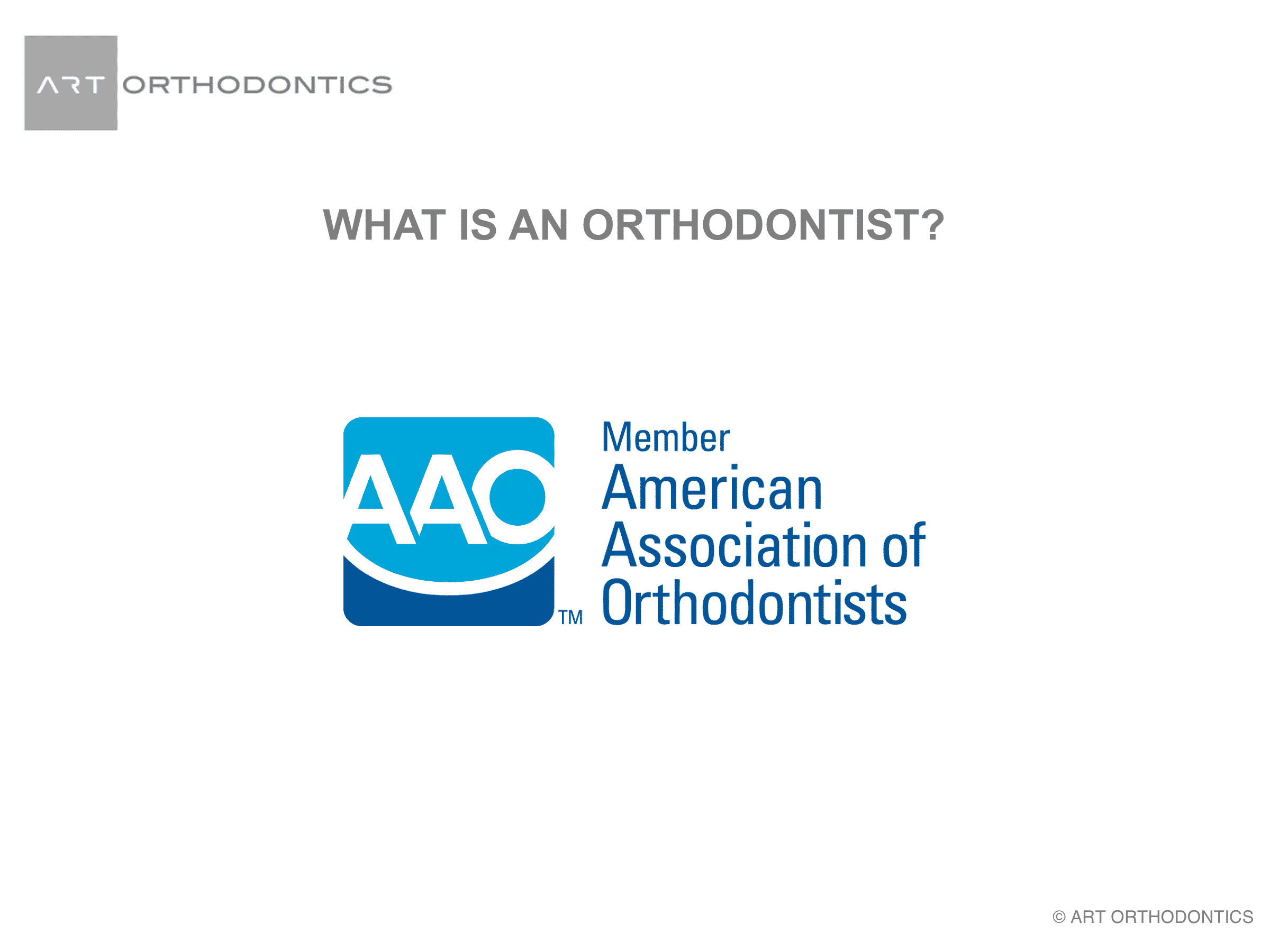 Logotipo de la Asociación Americana de Ortodoncistas (AAO)