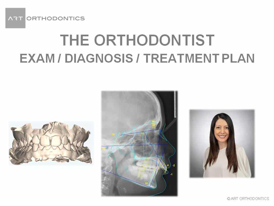 Modelos de dientes y radiografía cefalométrica posterior Dr. Khatami ART Ortodoncia